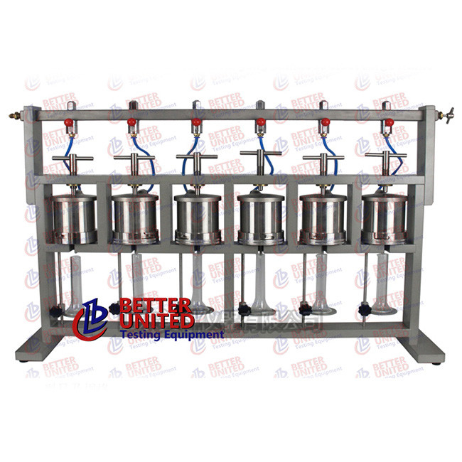Six Gang  Middle Pressure Filter Press Standard Drilling Fluids Testing Equipment